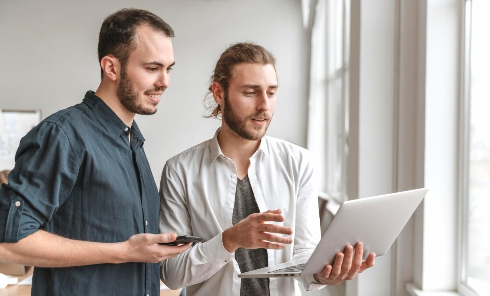Family reviewing budget plans together at home